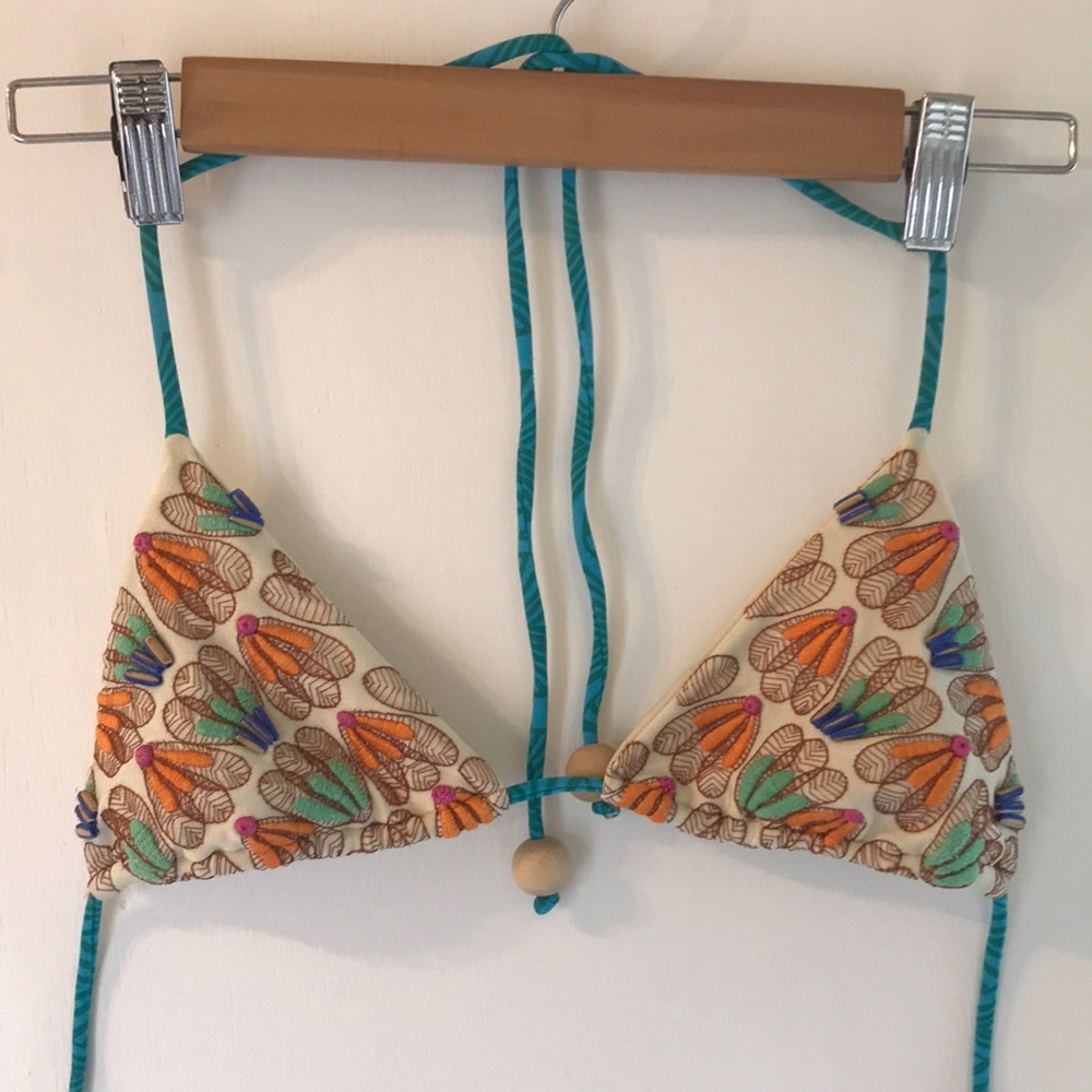 Salinas Swim Beaded Embroidered Bikini Top